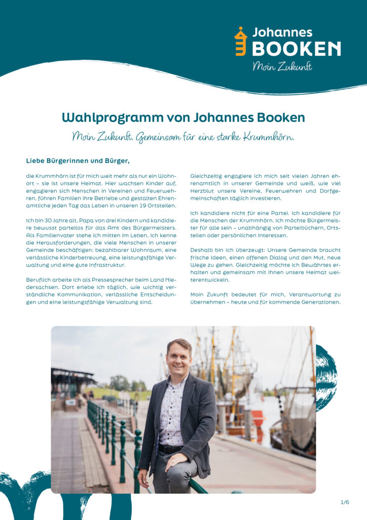Wahlprogramm Johannes Booken